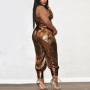 Plus size gold Romper - For you and all