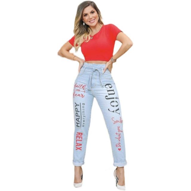 Plus size Faith over fear belt Jeans - For you and all