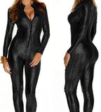 Black Jumpsuit  Bodysuits  Patent Leather - For you and all