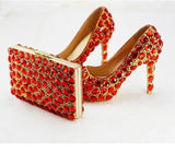 Red crystal heels with matching bag - For you and all