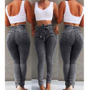 High Waist Jeans  Stretch  Bodycon Tassel Belt Push Up - For you and all