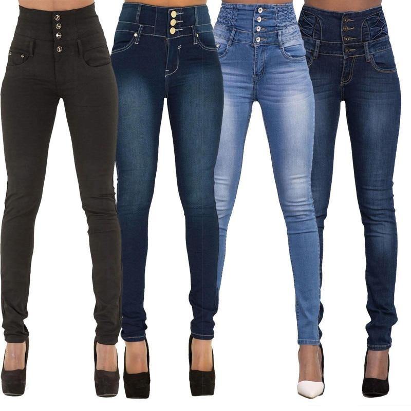 black jeans push up Pencil  Vintage High Waist  plus size - For you and all