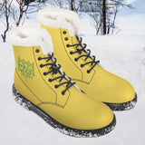 Yellow Fur Leather Boot