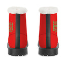 Red Fur Leather Boot