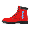 Red Waterproof Leather Boots