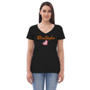 Diamond in a ruff v-neck Shirt Top