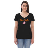 Diamond in a ruff v-neck Shirt Top