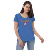 Diamond in a ruff v-neck Shirt Top