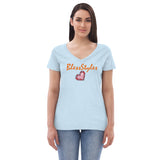 Diamond in a ruff v-neck Shirt Top