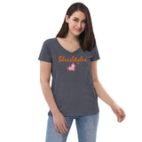 Diamond in a ruff v-neck Shirt Top