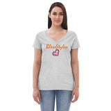 Diamond in a ruff v-neck Shirt Top
