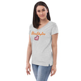 Diamond in a ruff v-neck Shirt Top
