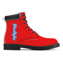 Red Waterproof Leather Boots